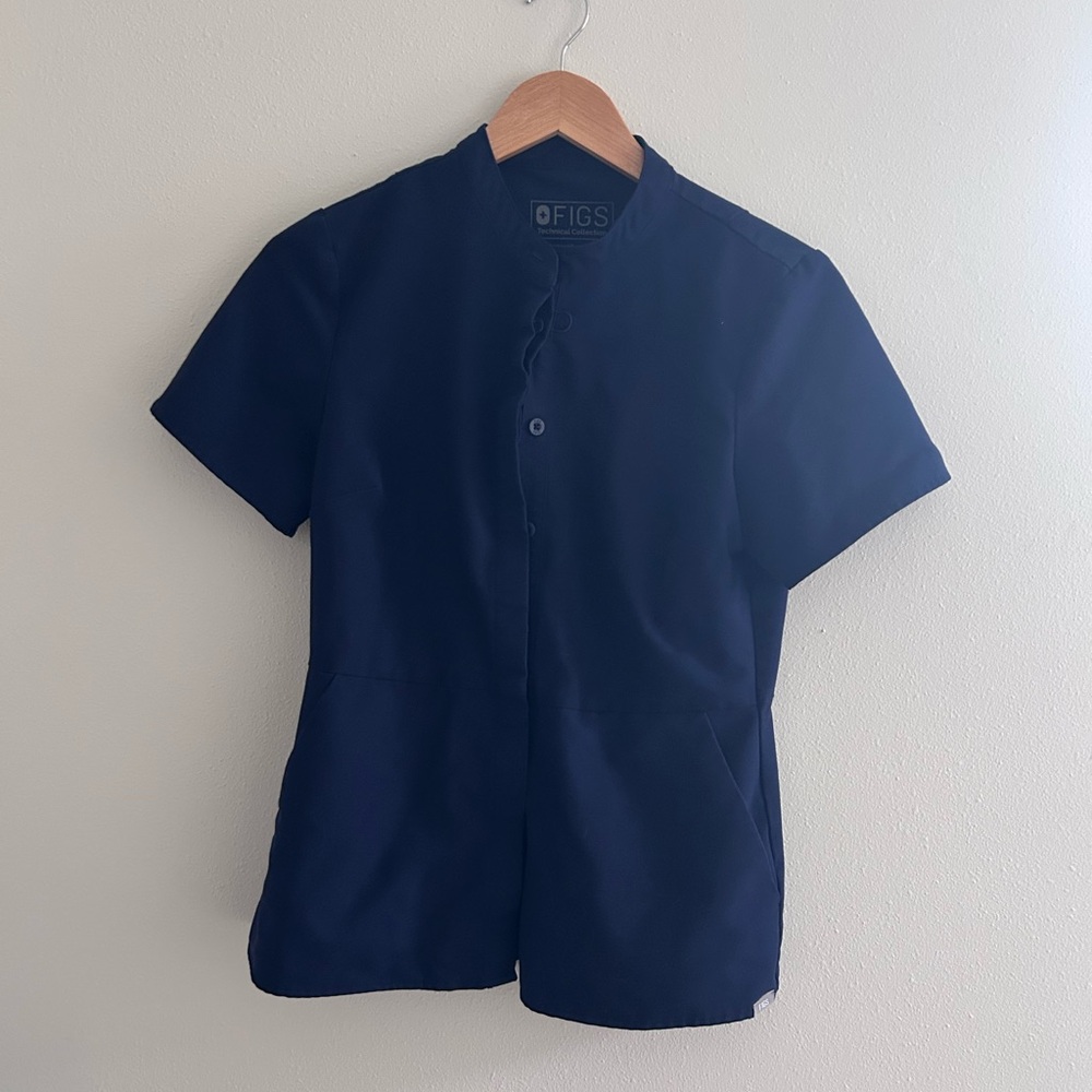 Figs Blue Scrub Jacket/Shirt